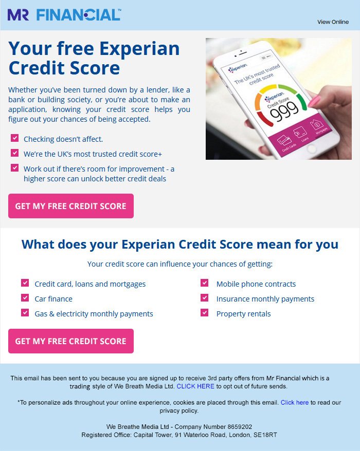 Mr Finances Email Creative