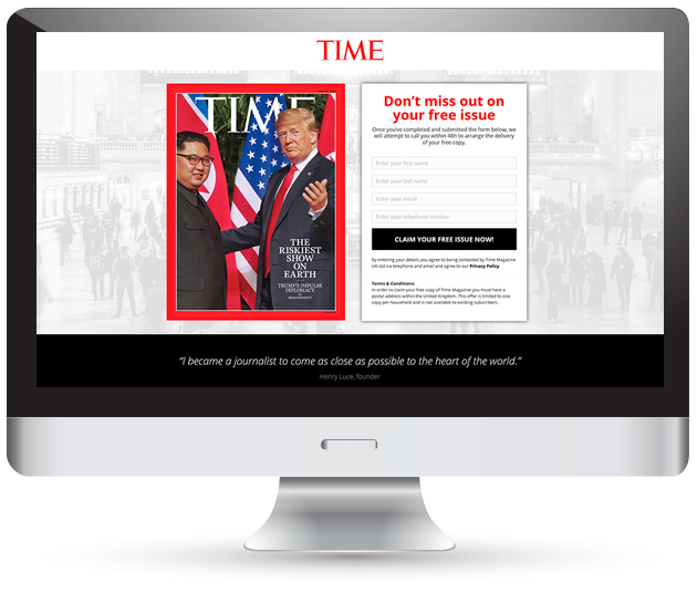 Time Landing Page